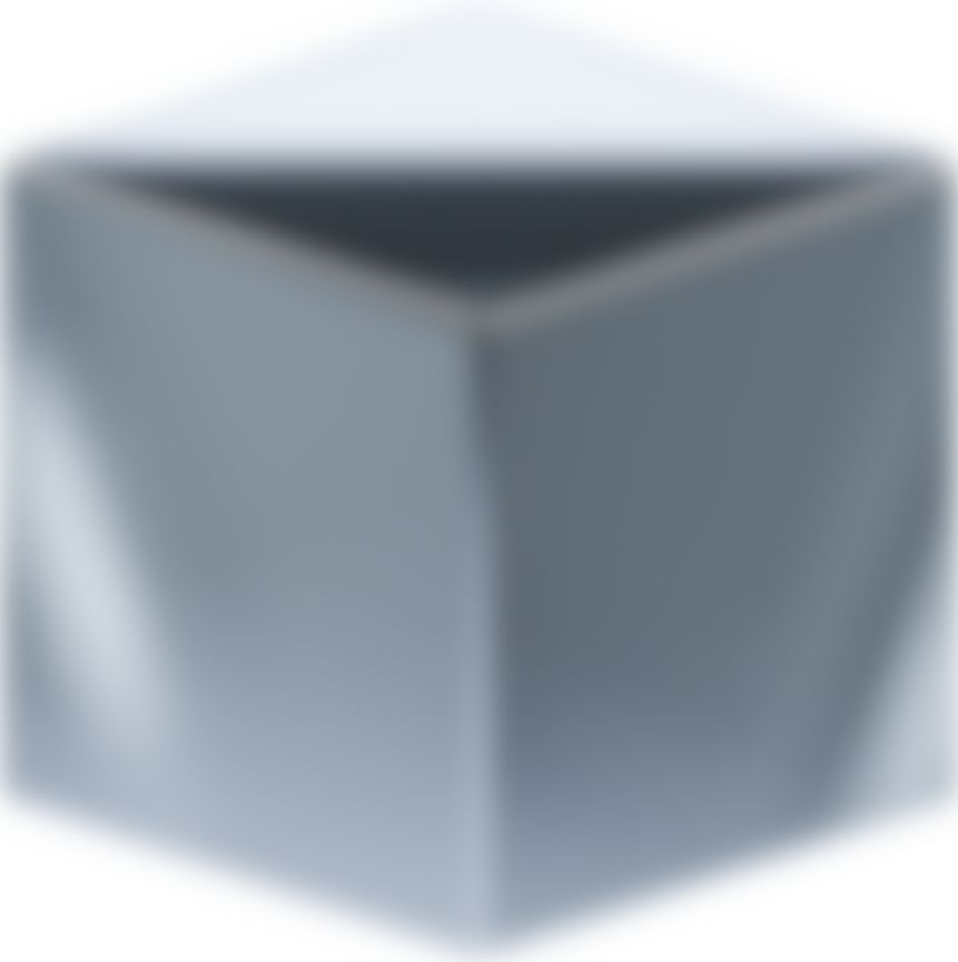 3D Chrome Shape CubeBlob